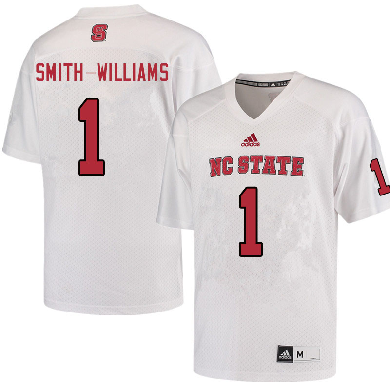 Men #1 James Smith-Williams NC State Wolfpack College Football Jerseys Sale-White - Click Image to Close